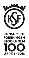 KfS 100 år - svart stående